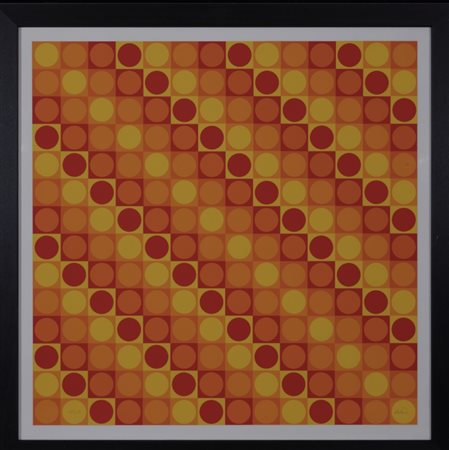 JOEL STEIN, 75 X 75 cm, senza titolo serigrafia su carta ed. 82/150, firma in...