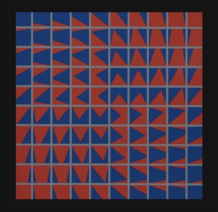 GARCIA ROSSI, 69 X 69 cm, anno 1975 serigrafia ed. 66/150. Tiratura e firma...