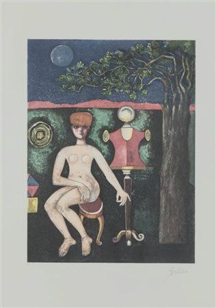 FRANCO GENTILINI, 65 X 50 cm, serigrafia su carta numerata 87/120, firmata e...