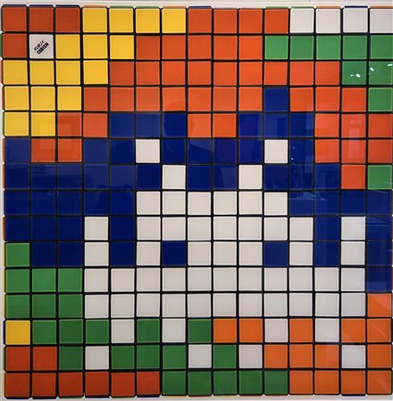 Invader Frank Slama, 1969, tecnica mista su alluminio 2023, cm 100 x 100: Ed....