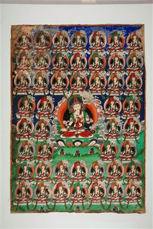 Thangka raffigurante Tara Bianca circondata dalle sue varie rappresentazioni. Tibet – Cina, seconda metà secolo XIX