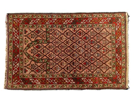 Tappeto da preghiera caucasico, fine secolo XIX-inizio secolo XX 