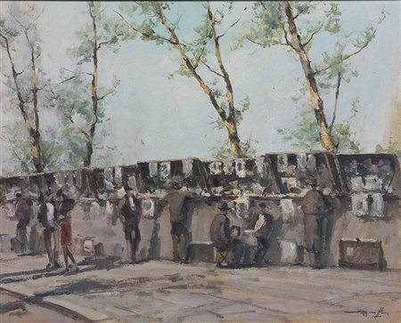 Roberto Marcello Baldessari (1894-1965) Senza titolo Olio su tela cm 40x50...