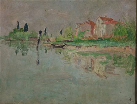 Mario Vellani Marchi (1895-1979) Isola di Burano, sul retro "Il ritratto del...