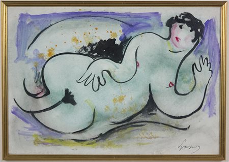 Luigi Spazzapan (1889-1958) Nudo Tecnica mista su carta intelata cm 34x48...