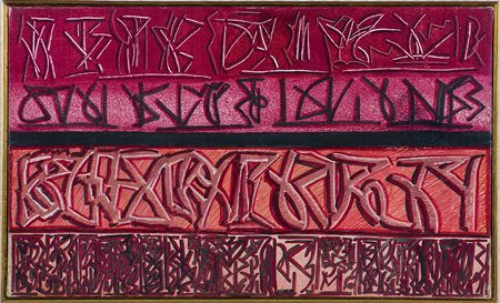 Riccardo Licata (1929-2014) Senza titolo, 1999 Tecnica mista su tela cm 33x55...