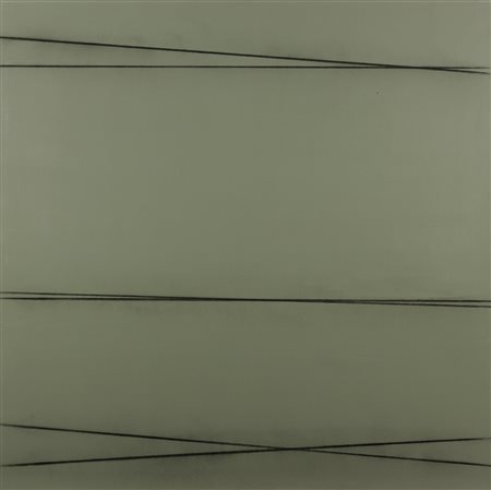 Paolo Cotani (1940-2011) Senza titolo, 2009 Olio e fili battuti su tela cm...