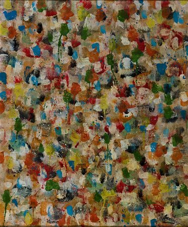 Ralph Rumney (1934-2002) Senza titolo, 1956 Olio su masonite cm 60x50 Firma e...