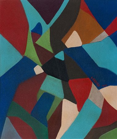 Aref Rayess (1928-2005) Senza titolo, 1961 Olio su tavola cm 52,5x44 Firma...