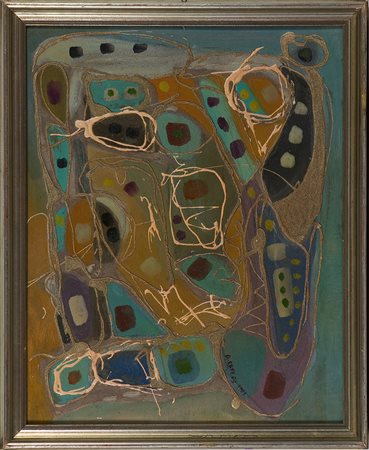 Aref Rayess (1928-2005) Florence, 1961 Tecnica mista su tavola cm 48x38 Firma...