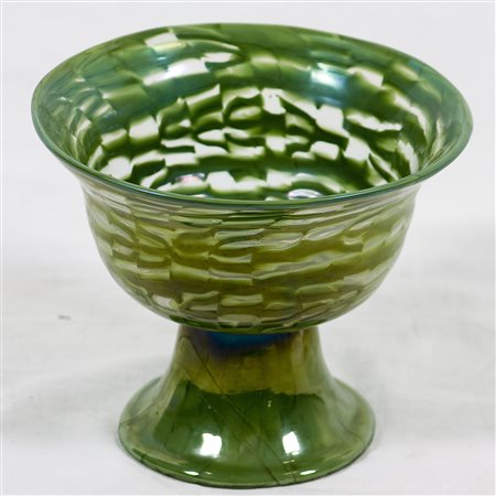 Paolo Venini (1895-1959) Coppa Barovier, 1950 c.a. Vaso in vetro di Murano a...