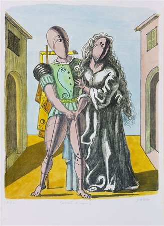 Giorgio de Chirico (1888-1978) Ettore e Andromaca II, 1969 Litografia su...