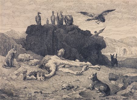 Arturo Martini (1889-1947) Senza titolo China su carta cm 28x38 Monogramma...