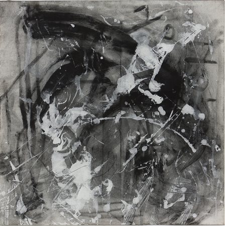 Emilio Vedova (1919-2006) Del No, 1989-1990 Pittura su tela cm 67x67 Firma...