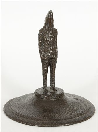 Jean-Michel Folon (1934-2005) Pensée "homme poisson", 1999 scultura in bronzo...