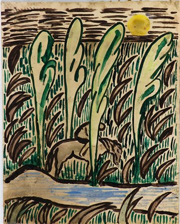 Arturo Martini (1889-1947) Senza titolo, 1940 Tecnica mista su carta su...