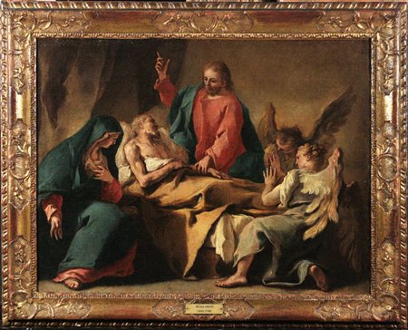 Nicola Grassi (1682-1748) Transito di San Giuseppe, 1739 Olio su tela cm...