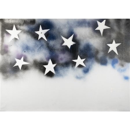 Mario Schifano (Homs 1934 - Roma 1998) "Tutte stelle"