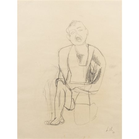 Sandro Chia (Firenze 1946) "Uomo seduto"