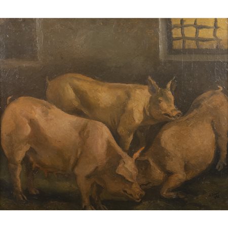 Alberto Ziveri (Roma 1908 - Roma 1990) "Maiali"