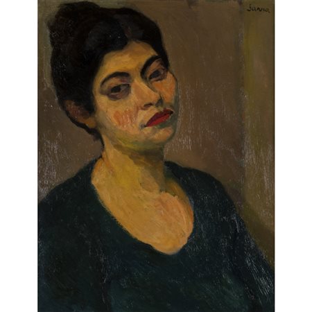 Manlio Sarra (Monte San Giovanni Campano 1909 - Roma 1986) "Ritratto femminile"