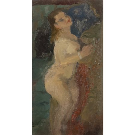 Amleto De Santis (Roma 1908 - Roma 1980) "Nudo sdraiato"