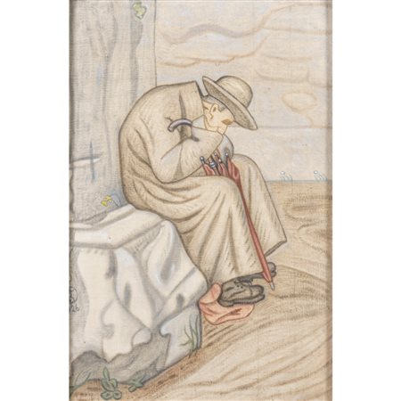 Benvenuto Ferrazzi (Castel Madama 1892 - Roma 1969) "Ritratto di Antonio d'Alba"