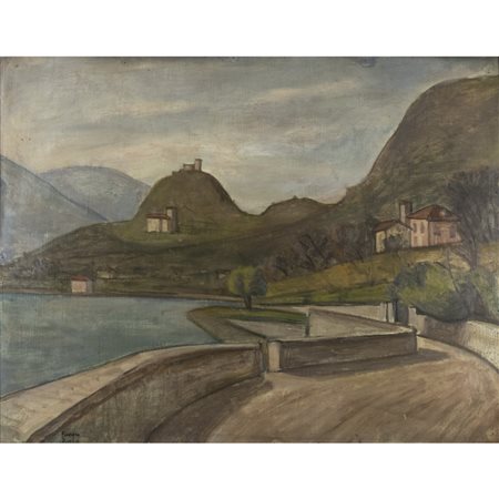 Pompeo Borra (Milano 1898 - Milano 1973) "Paesaggio"