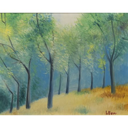 Umberto Lilloni (Milano 1898 - Milano 1980) "Alberi a Lugano"