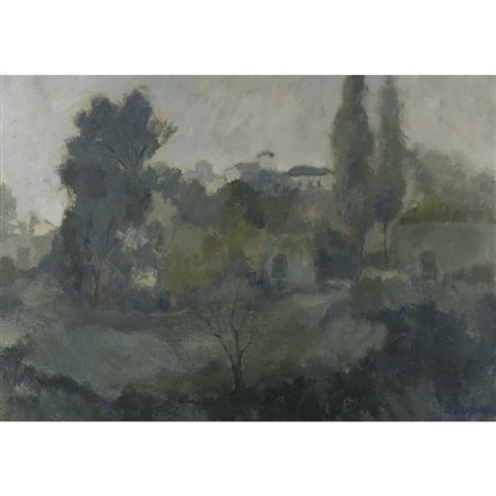 Franz Borghese (Roma 1941 - Roma 2005) "Paesaggio"