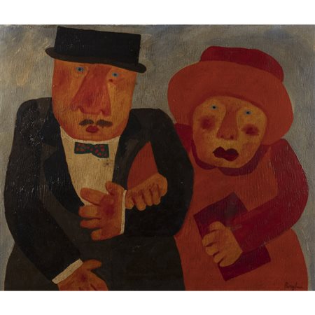 Franz Borghese (Roma 1941 - Roma 2005) "Coniugi"