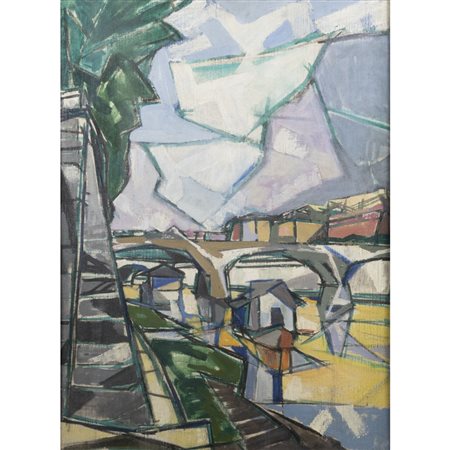 Angelo Savelli (Pizzo 1911 - Brescia 1995) "Ponte Margherita"