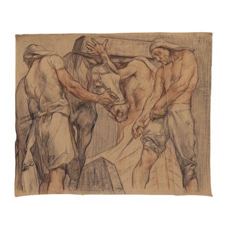 Giuseppe Rivaroli (Cremona 1885 - Roma 1943) "Mediterraneo. Bozzetto per gli affreschi del Ministero della Marina"