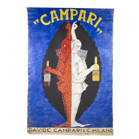 Leonetto Cappiello (Livorno 1875 - Cannes 1942) Bozzetto per manifesto "Campari di Davide Campari & Co. Milano"