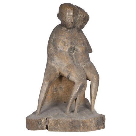 Alfio Castelli (Senigallia 1917 - Roma 1992) "Contadinelli a riposo"