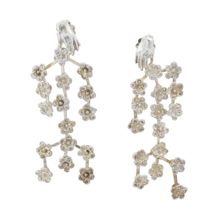 Paola Gandolfi (Roma 1949) "Orecchini Omaggio floreale"