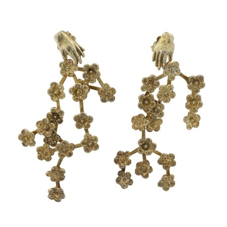 Paola Gandolfi (Roma 1949) "Orecchini Omaggio floreale"