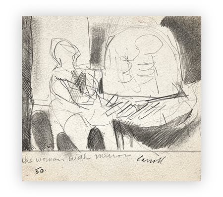 ROBERT CARROLL (1934-2016) - The woman with mirror