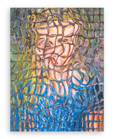PAOLO AVANZI (1958) - Donna con abito azzurro, 2014