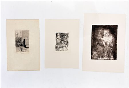 MOSÈ BIANCHI (1840-1904) - Lotto unico composto da 3 Opere