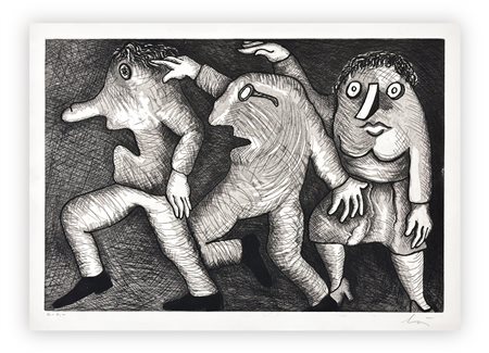 ENRICO BAJ (1924-2003) - Nixon Parade I, 1976