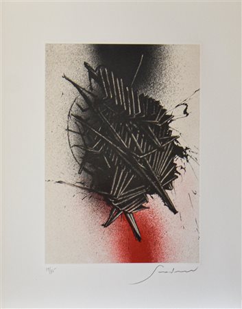 EMILIO SCANAVINO, Senza titolo (Nero e rosso)