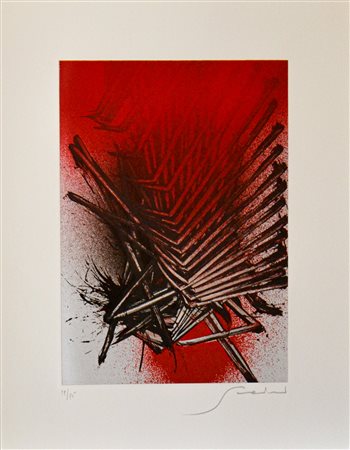 EMILIO SCANAVINO, Senza titolo (Rosso intenso)