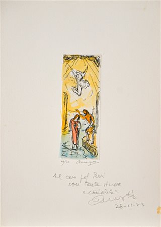 ANACLETO MARGOTTI, Lotto composto da due incisioni ritoccate su carta