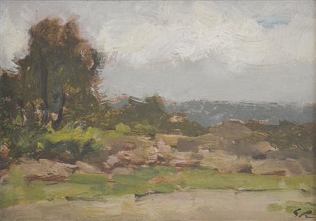 GUGLIELMO PIZZIRANI, Nel greto sul Reno (Studio) 