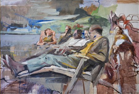 RICHARD ESTES, People on Park Bench

