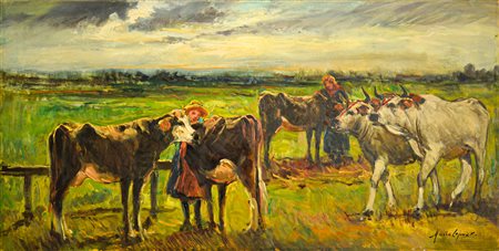 MARIO CAPUZZO, Mucche al pascolo