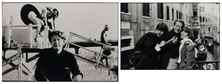 Mark Arbeit (1953)  - Helmut Newton Manatthan Beach, California ; Helmut, June + Jenny Kapitan, Venice, Italy, 1979 ; 1984