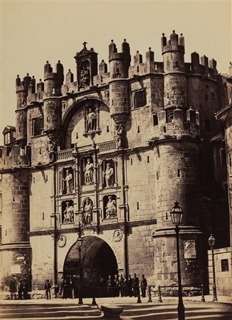 Charles Clifford (attribuito a) (1819 - 1863)  - Senza titolo (Burgos Puerta Santa Maria), 1860s