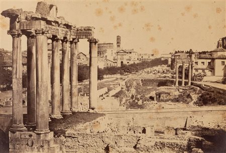 Robert MacPherson (attribuito a) (1814 - 1872)  - Roma, il Foro, 1860s